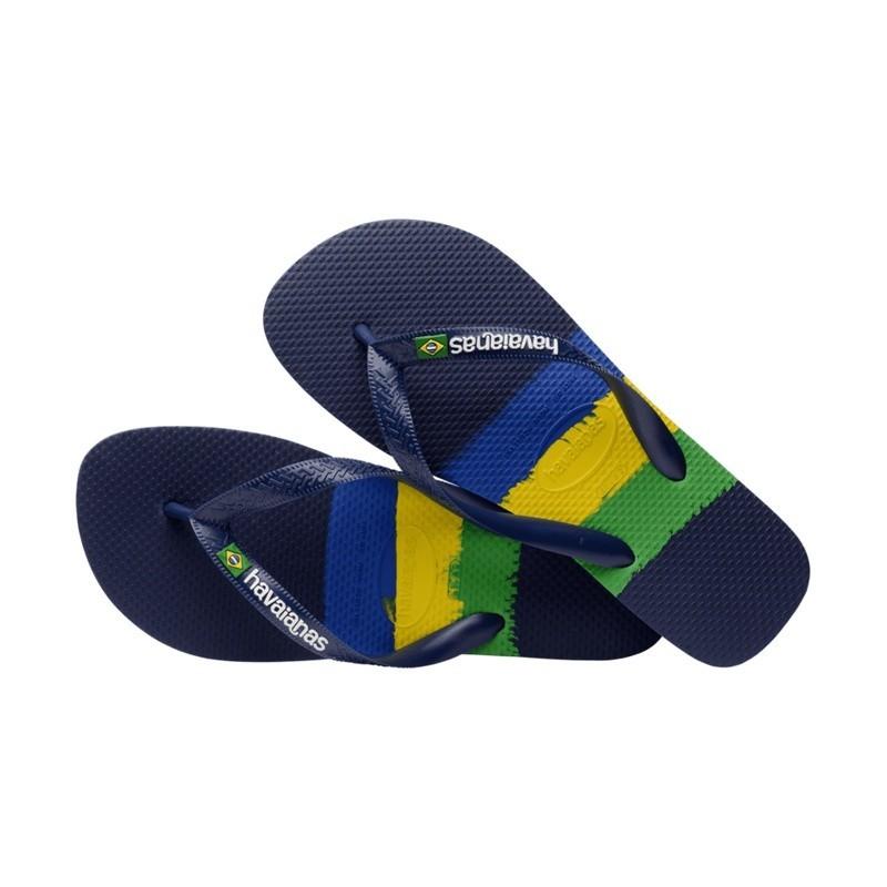 Havaianas Brasil Tech Navy/ White Men Flip Flops Sandal Pria