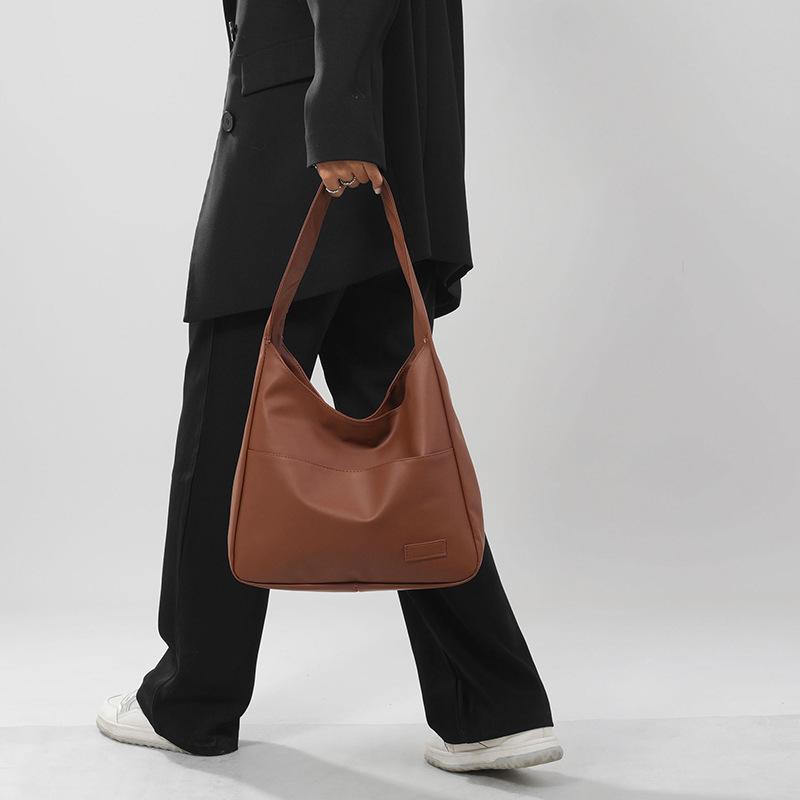 Product Introduction of Fashion Solid Color PU Large Capacity All-Match Tote Bag Shoulder Commuter Bag 7