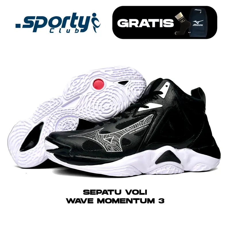 Sepatu Voli Mizuno Wave Momentum 3 White Rainbow Sepatu Sporty Pria Wanita Sepatu Olahraga Model Terbaru Terkini Bisa COD 4