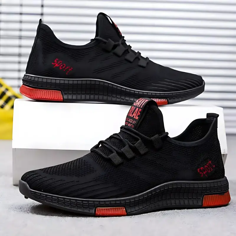 VIDAR.SHOES Sepatu Sneakers Pria Sepatu Cowok WR 53 Snekers Hitam Kerja sepatu brand Lokal Casual Shoes 1