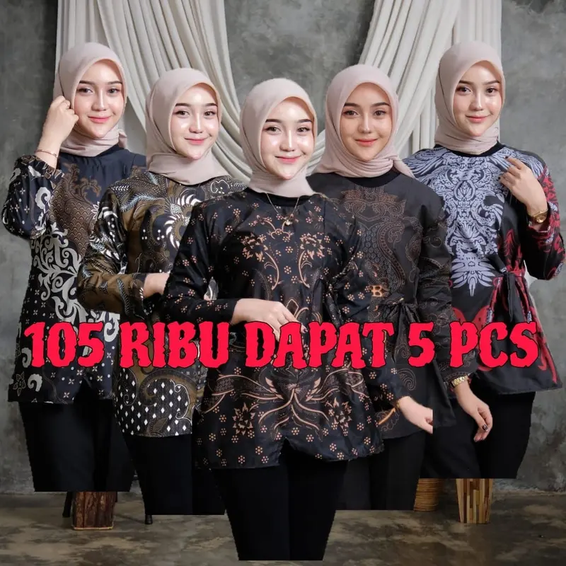 Paket Usaha Atasan Batik Wanita Lengan Panjang 0