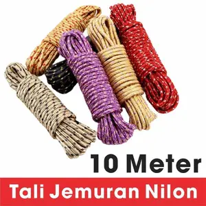 TALI JEMURAN TAMBANG TAMPAR NYLON 10 Meter SERBAGUNA KUAT DAN AWET