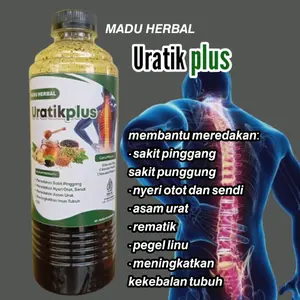Uratikplus madu herbal 600g untuk pinggang, punggung,  asam urat dan rematik