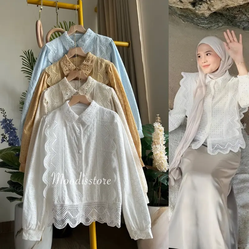 Moodis - Kyeopta Emroidery Top Kemeja Bordir Brukat 0