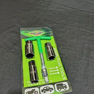 Kunci Busi 3 Mata Sok Lepas Pasang Spark Plug 3IN1 Victory Kunci Busi Fleksibel Flexible 16 18 21mm