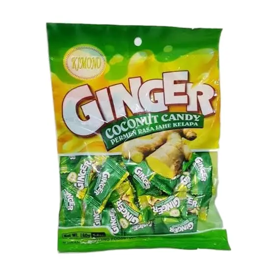 1PAK PERMEN GINGER KIMONO 160GR / PERMEN JAHE KELAPA / GINGER COCONUT CANDY Candy