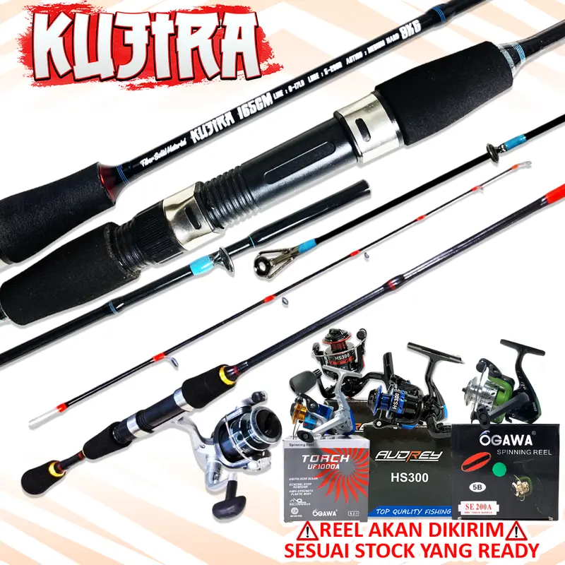 KUJIRA JORAN KOLAM 8-17lbs SEPAKET REEL BESI 1