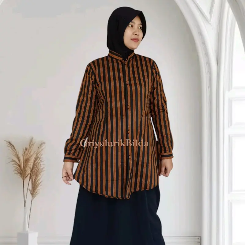Tunik lurik ,Blus tunik wanita, Tunik buat ngantor 0