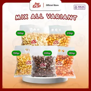 PopENjoy - [TRIAL PACKAGE] POPCORN CARAMEL + BUTTER SEASALT & ALL VARIANT | Camilan Crispy Popkorn Jagung Sehat Premium Makanan Ringan Popcorn