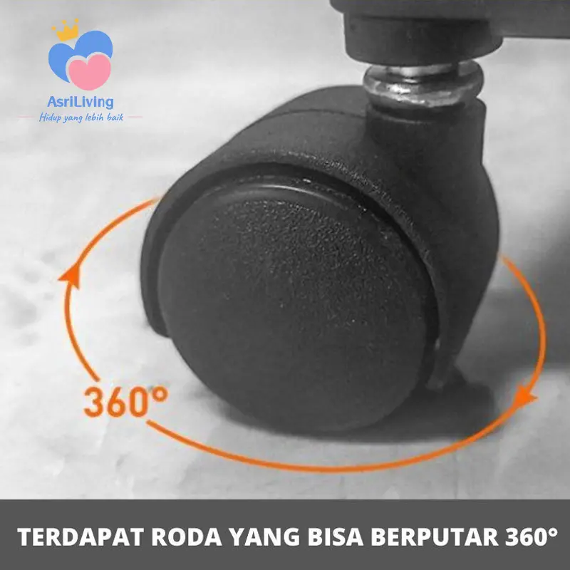 COD Rak Serbaguna Dengan AsriLiving Roda Rak KamarMandi Square Rak Persegi Dapur Plastik 4 Susun 2