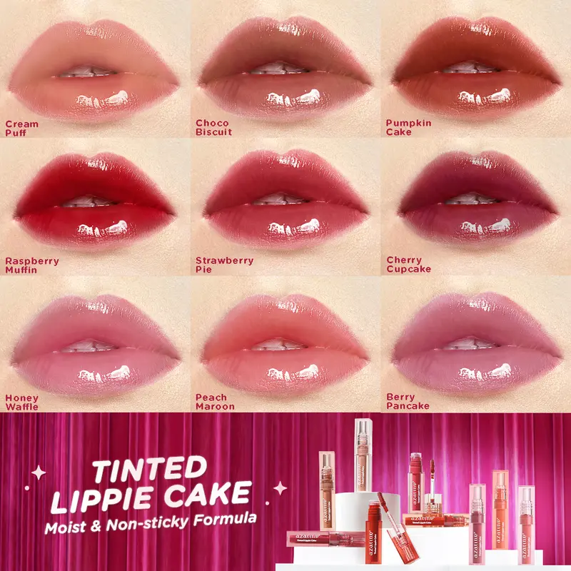 [BELI 2 DAPAT 3] Azarine Chic Lips Trio Lip Tint (Bundle Lip Tint FREE Lip Tint 02 Choco Biscuit) 1