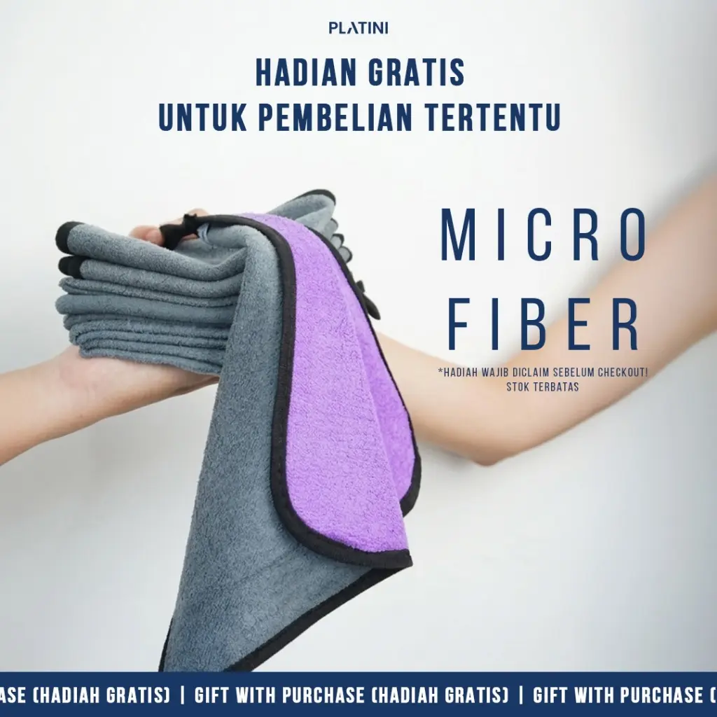 (HADIAH GRATIS - JANGAN DI ORDER) PLATINI OFFICIAL GWP MICRO FIBER CLOTH (KAIN)