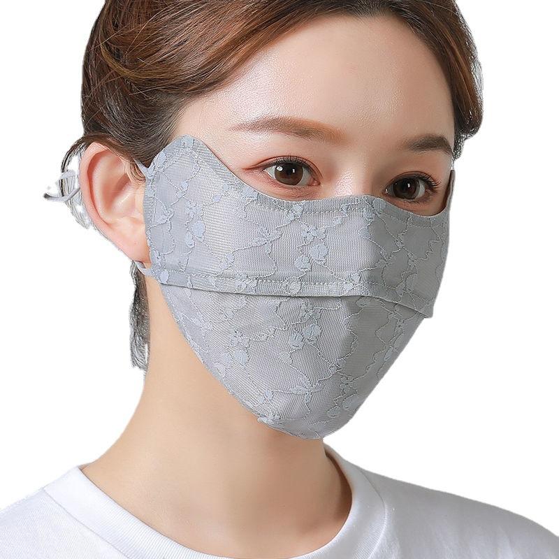Mặt Nạ Chống Nắng, Chất Liệu Lụa Lạnh, UPF50 +, Chống Tia UV, Làm Mát, Nhanh Khô, Thời Trang 9