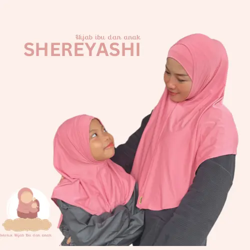 Hijab Anak Couple Ibu Hijab 2 in 1 Bergo dengan Inner Ciput Jersey Premium