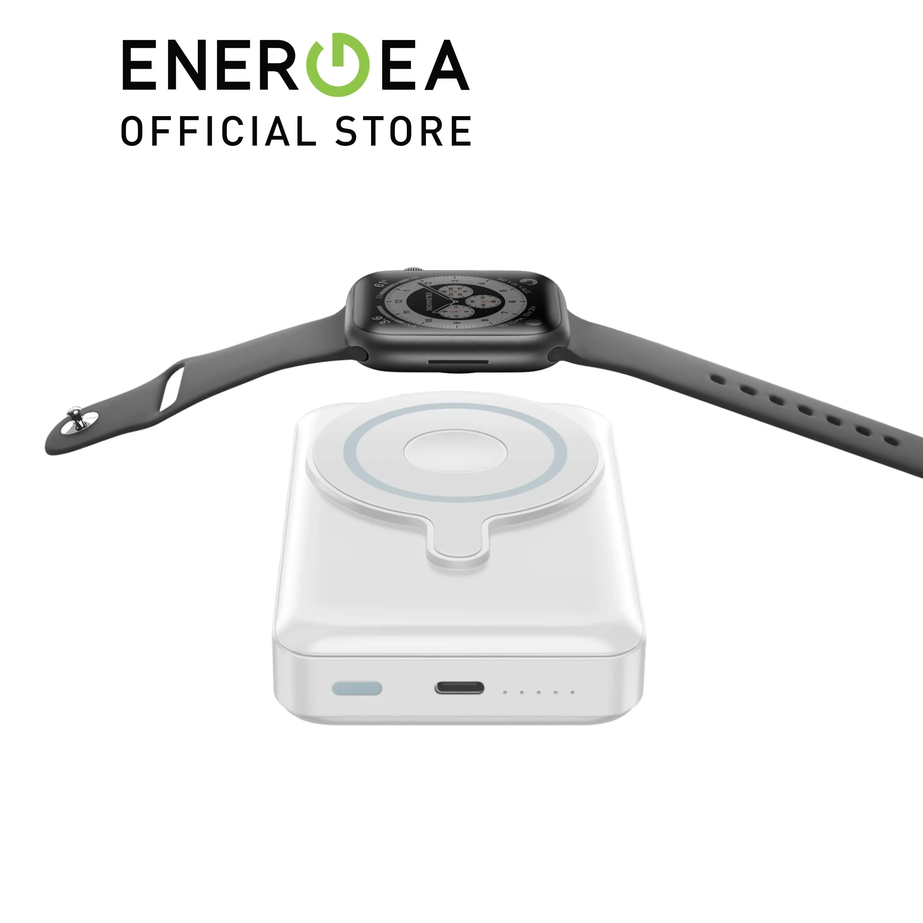 BAZIC by Energea GoPower 10K 10000mAh MagSafe Compatible Power Bank with Built in Apple Watch Charger