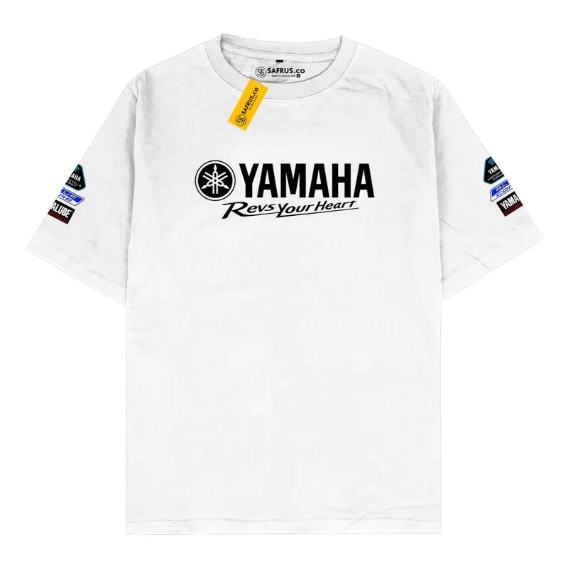 Safrus - Kaos Baju Distro Yamaha Revs Your Heart Factory Racing Connected Blue Core Yamalube Kaos Motor mr1Pakaian Unisex Pria Wanita Termurah Cotton Combed 24s Sablon Digital KSN1 Katun Nyaman 2
