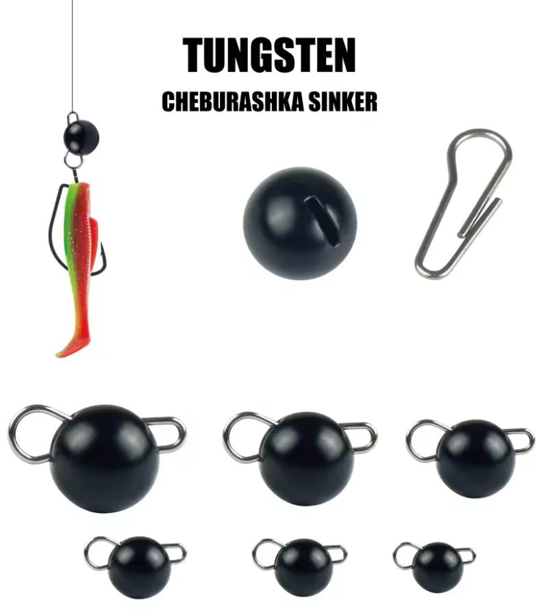 Product Introduction of 0.6g ~ 3g 97% Sinterted WC Solid Cheburashka weights Plain For Bass olfram Fishing Tackle Accessories 2