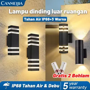 CANMEIJIA LED Lampu Dinding Taman Outdoor IP65 Tahan Air 12W Lampu Hias Dinding Lampu Tiang Teras Rumah lampu taman