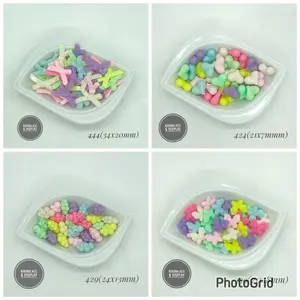 Manik / Mote / Akrilik Dof Susu Pastel Mix (Campuran)