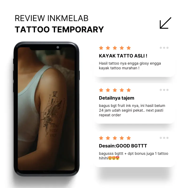 Fruit Ink Tatto Oldschool 1 By Inkmelab - Tato Temporer Bertahan 2-3 Minggu 3