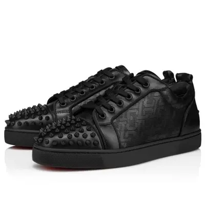 Black trainers red sole best sale