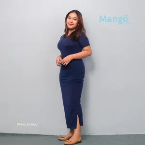 Long dress polos perempuan Casual Wanita Midi Baju Pesta Simple Hitam Remaja long dress fit body Long dress polos perempuan Casual Wanita Midi Baju Pesta Simple Hitam Remaja long dress fit body
