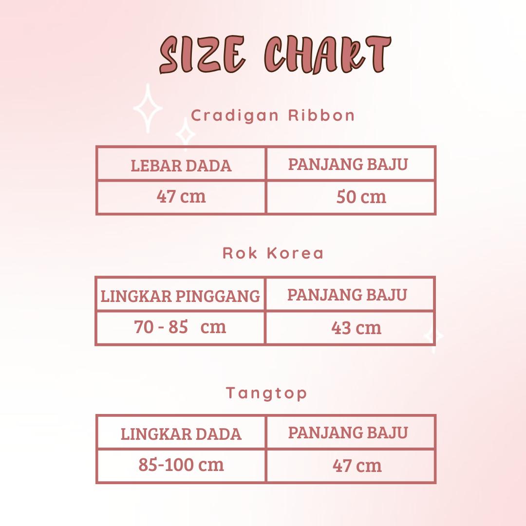 One Set Korea Style Wanita Kekinian ( Cardigan + Tanktop + Rok Pendek ) Setelan Outfit Remaja  AMO91