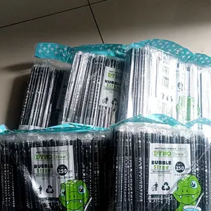 Dyno Straw Sedotan Steril Warna Hitam Isi 250pcs Ukuran 20mm Lubang 0.6mm Ujung Lancip Panjang 20cm Diameter 0.5cm