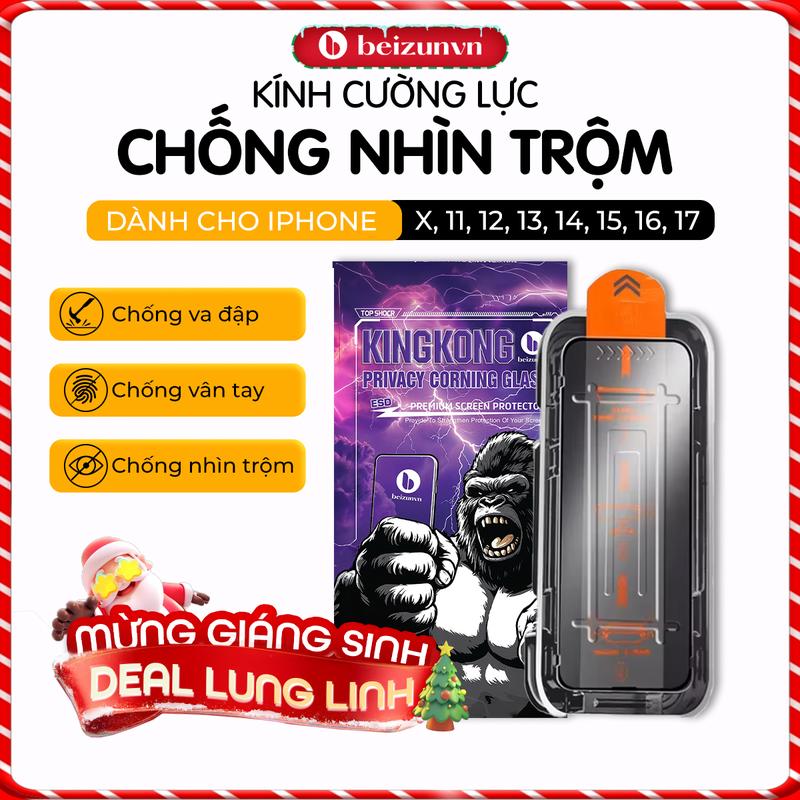    CHỐNG NHÌN TRỘM   Kính cường lực iphone tự dán KINGKONG GLASS FULL BOX chống nhìn trộm cho ip 7P 8P X Xsmax 11 11promax ...15promax Phụ Kiện màn  hình 
