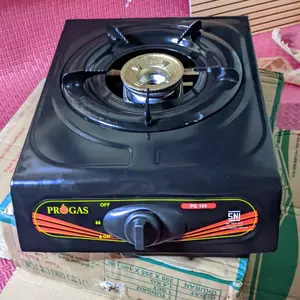 Progas Kompor Gas 1 Tungku Teflon PG-169 Anti Karat SNI - Api Biru Hemat Gas Kualitas Premium Murah