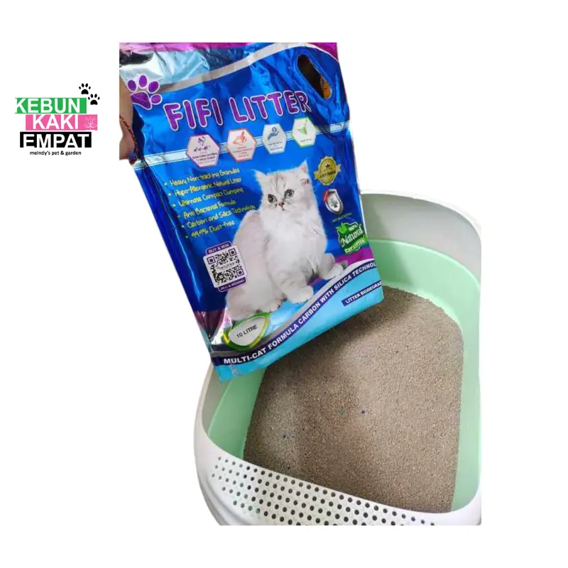 Fifi Cat Litter Premium 10 Liter White / Blue Pasir Kucing Tanpa Debu 3