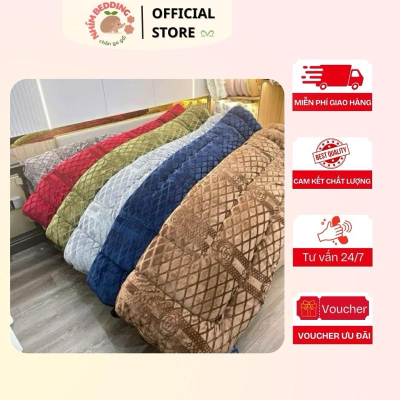 Chăn Lông Thỏ Coco Siêu Ấm 3 Lớp Cao Cấp - Chăn Đắp Mùa Đông Mềm Mịn Giữ Nhiệt Tốt Nhiều Màu Hot Trend