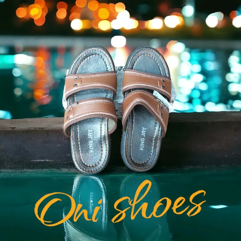 Sandal santai pria bahn sintetis tapak tebal empuk 0
