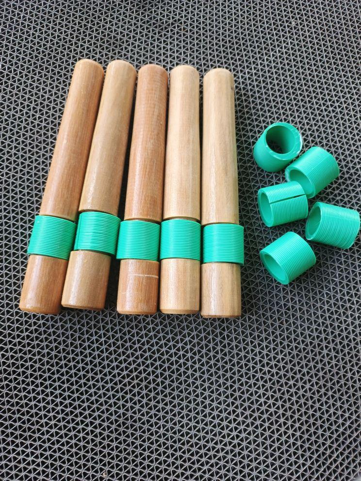 5 Klem Putar M2N Asli Kayu Daru2 Anti Slip Dengan Bonus 5 Buah Karet Hijau untuk Keamanan Lebih Optimal