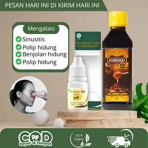 Propolis SM untuk Sinusitis Pilek Menahun Polip Hidung Rhinitis Alergi Benjolan hidung Anosmia Hidung Tersumbat Bau Busuk Sering Keluar Cairan