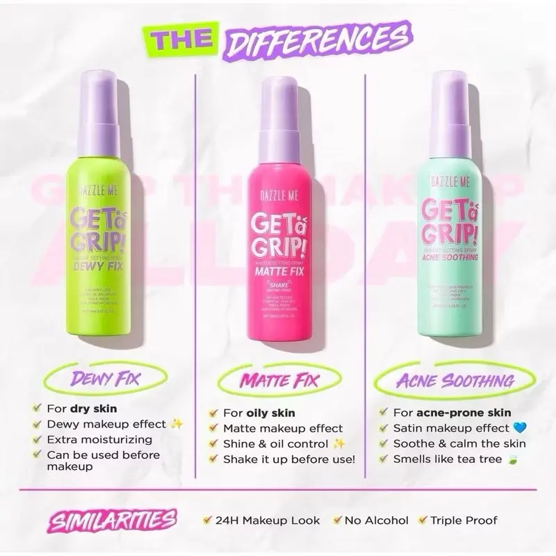 Dazzle Me Get a Grip Makeup Setting Spray