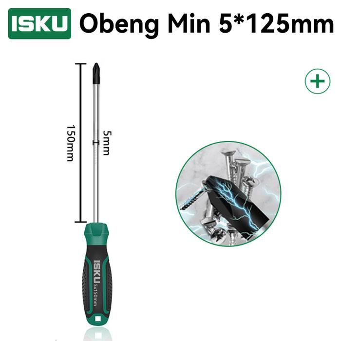 Gambar ISKU obeng plus 5*125 mm magnet /obeng set screwdriver sets perkakas/obeng super kuat chrome vanadium cocok untuk elektronik dan peralatan rumah tangga dari ISKU Tools Official Store Kota Administrasi Jakarta Utara Tokopedia