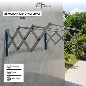 Jemuran Dinding/Jemuran Baju Stainless/Jemuran dinding lipat Tarik Baja tahan karat