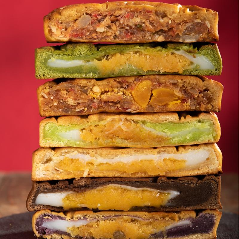 Combo 2 bánh trung thu mochi trứng ruốc 300gr Lâm Thuỷ + tặng chả - không hộp