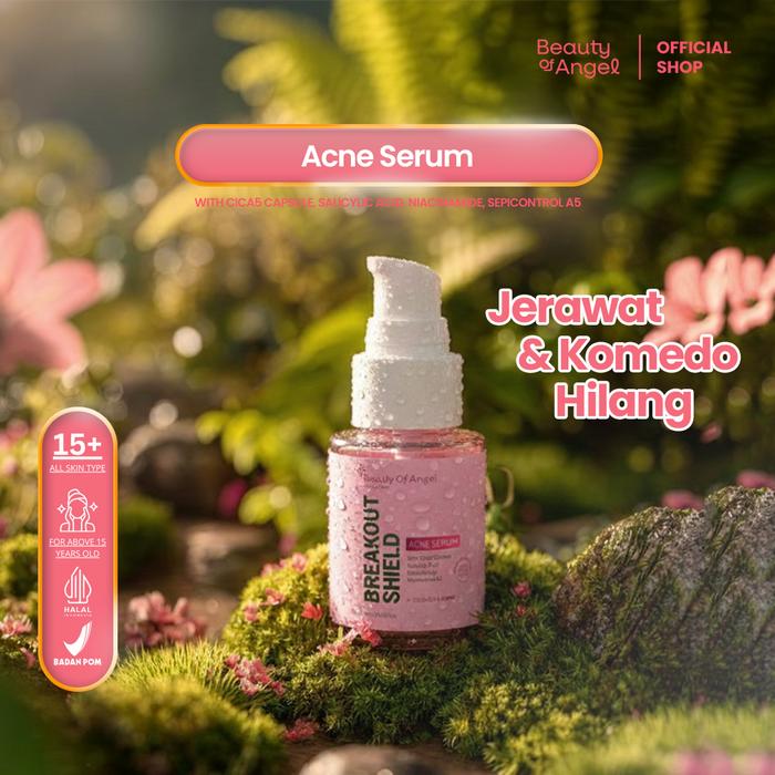 Gambar Beauty Of Angel Acne Serum Breakout Shield + Vitamin C – Redakan Jerawat & Bekas | Anti Bakteri Mengontrol Minyak, Mengecilkan Pori Serum Penghilang Jerawat Cepat Keringkan Jerawat Meradang Acne Repair Serum – Bantu Sembuhkan & Cegah Breakout dari Beauty Of Angel Kab. Tangerang Tokopedia