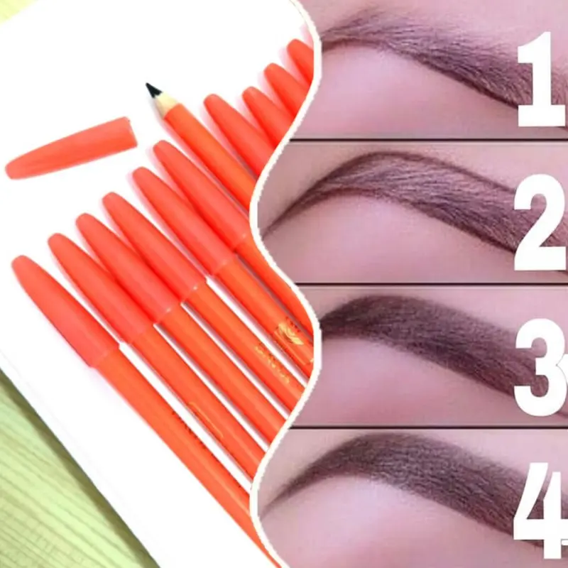 6 Pcs Pensil Alis DAVIS Hitam & Coklat BPOM / Pensil Alis Waterproof Anti Air dan Tahan Lama DAVIS Orange Murah / Drawing Eyebrow Pencil Viral 6 Pcs Pensil Alis Tahan Lama 24 Jam Kosmetik Wanita Makeup Alami 3