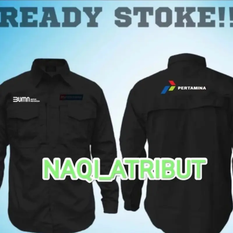 KEMEJA BUMN MY PERTAMINA KEMEJA PERTAMINA LENGAN PANJANG FULL BORDIR DEPAN BELAKANG BISA COSTUM Casual 4