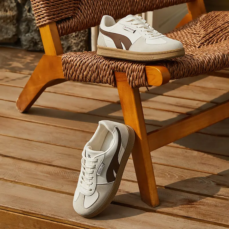 [Christy shoes] BOSTANTEN Mode Liar Sepatu Dexun Nyaman Murid Sepatu kets Krem Hitam Ringan Nyaman Anti Selip 6