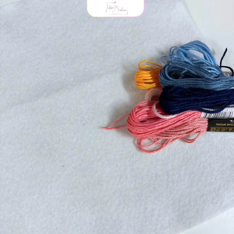 Vải nỉ mềm, dạ mềm khổ 22*22 dành cho thêu tay, làm đồ hanmade Tiemxinhiuu 2