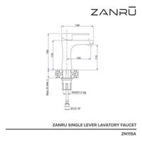 Gambar ZANRU Lavatory Faucet ZN115A | Kran Wastafel - Keran - Gun Metal dari PT Surya Pertiwi Kota Tangerang 3 Tokopedia