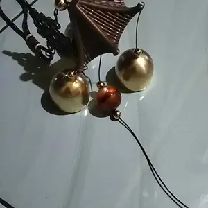 Lonceng Angin/Lonceng Hiasan Pintu/Fungling Wind Chime/Lonceng Gantung Bahan Tembaga Untuk Pintu Hadiah Buah Dinding Ramadan ekstraseru nikel modern dekorasi gantung Mobil