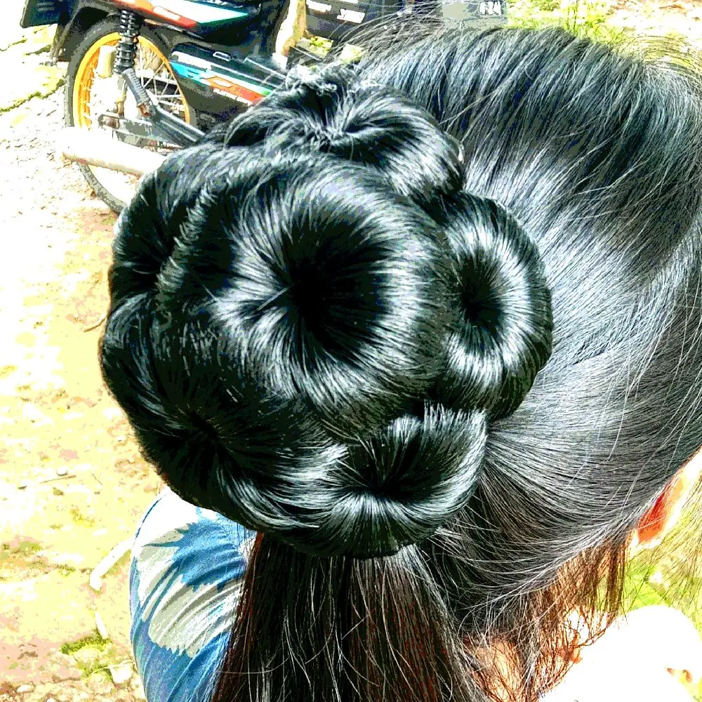 Jepit Rambut Keong - Sanggul Cepol Rambut Sintetis