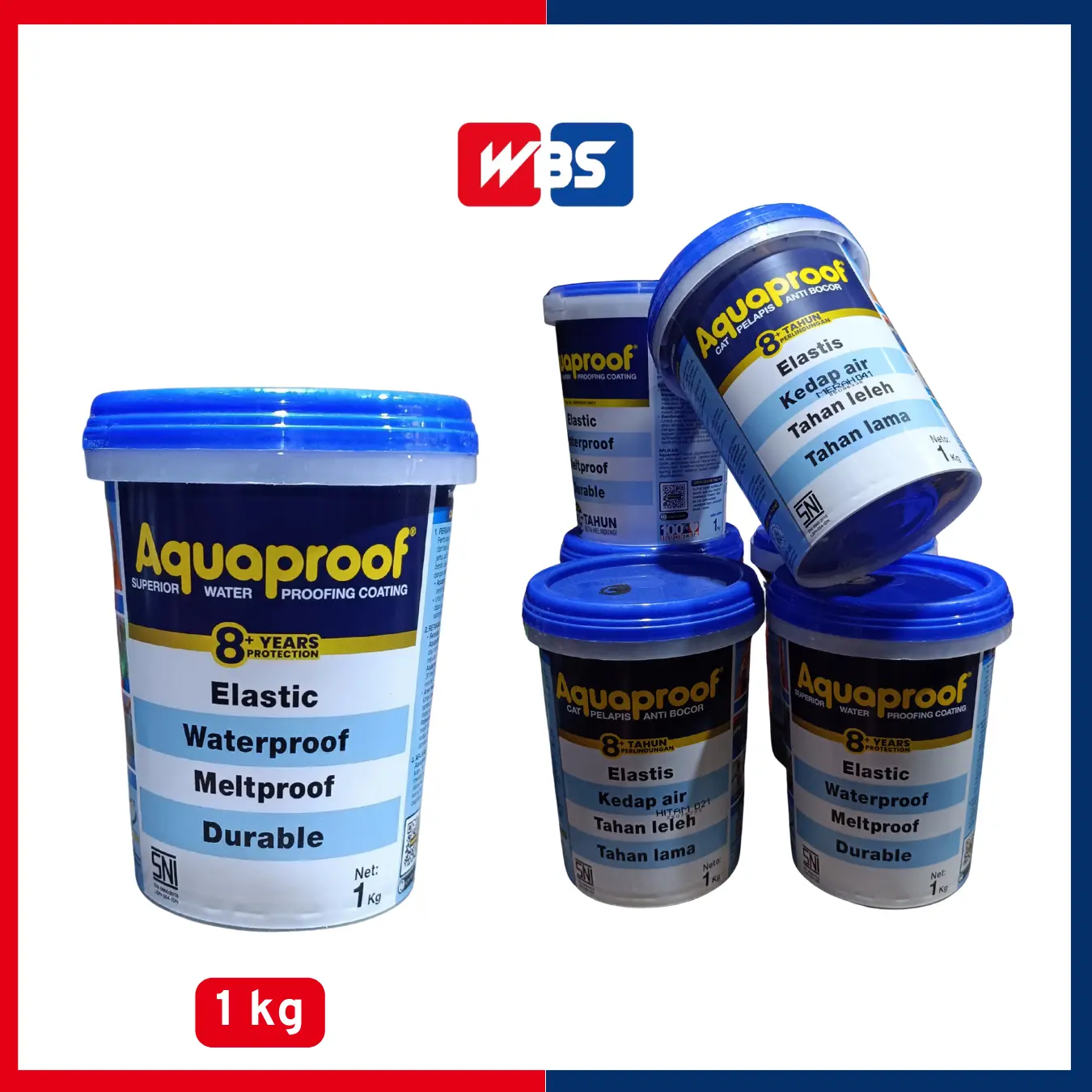 Aquaproof Cat Pelapis Anti Bocor 1kg Waterproofing Kuat Tahan Lama Merek Aquaproof
