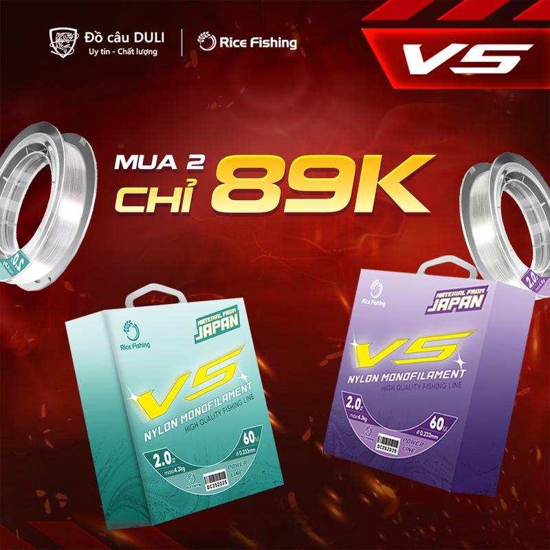 Cuộn 60m dây câu cá cước trục cước thẻo V5 Rice Fishing câu cá tổng hợp DC-25