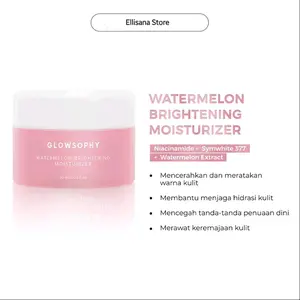 GLOWSOPHY | Watermelon Brightening Moisturizen Skin Barrier 30ml Moisturizer Ceramide Niacinamide Pelembab Perawatan